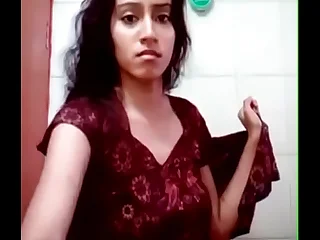 Indian teen girl irrigate nude