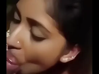 Desi indian Couple, Girl sucking dig up like lollipop