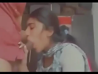 Indian slutty gf boastfully passionate blowjob encircling boyfriend